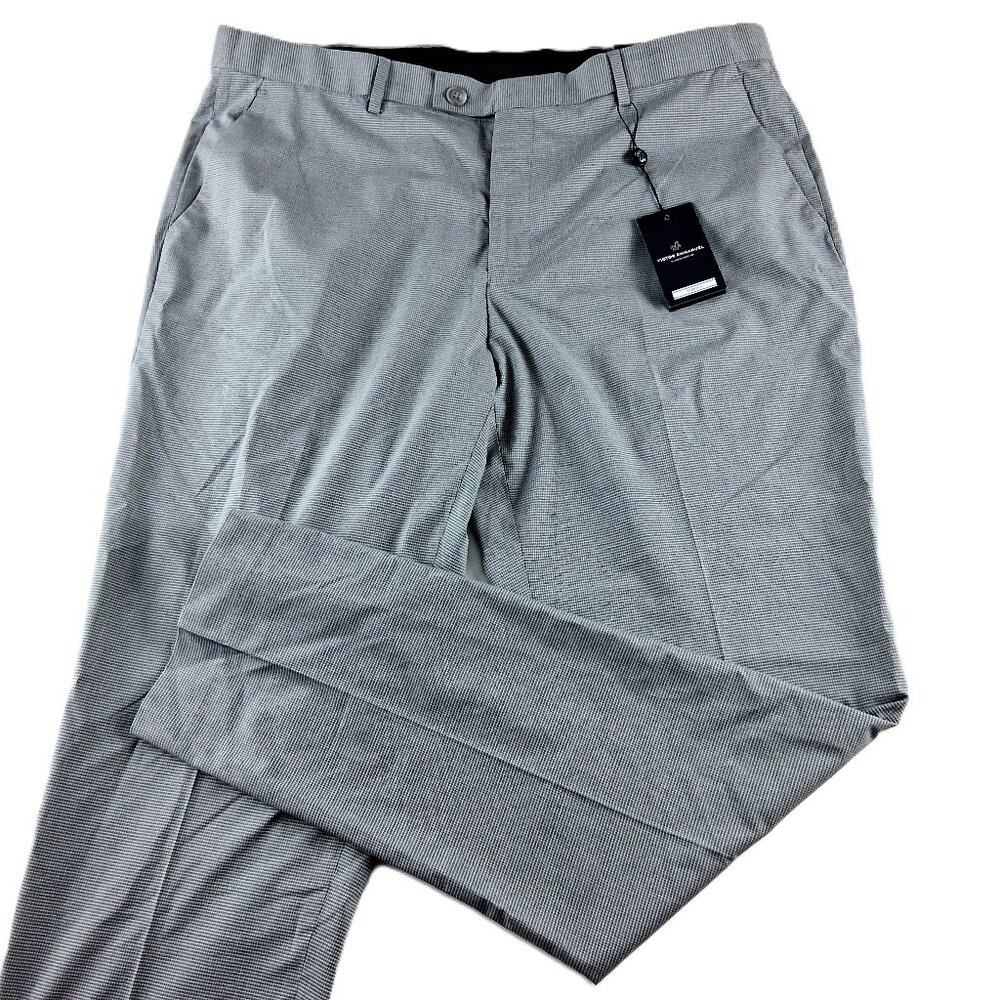 Victor Emmanuel Modern Fit Dress Pants Men's Size 38 X 32 Light Gray Stretch
